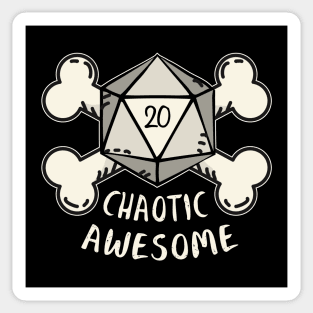 Chaotic Awesome RPG Alignment Skull Dice Sticker